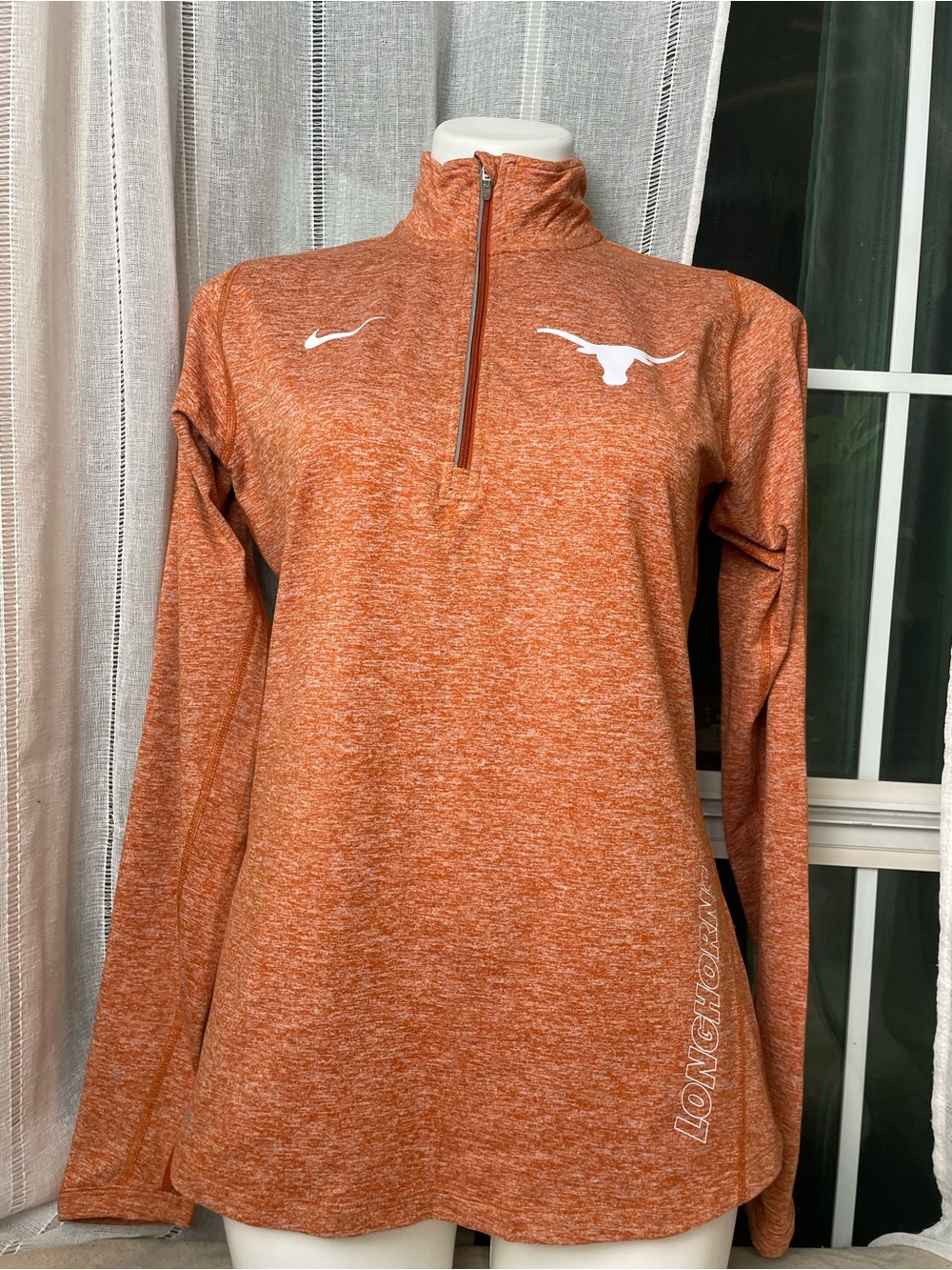 Nike Texas Longhorns Orange Long-Sleeve Quarter-Zip Dress